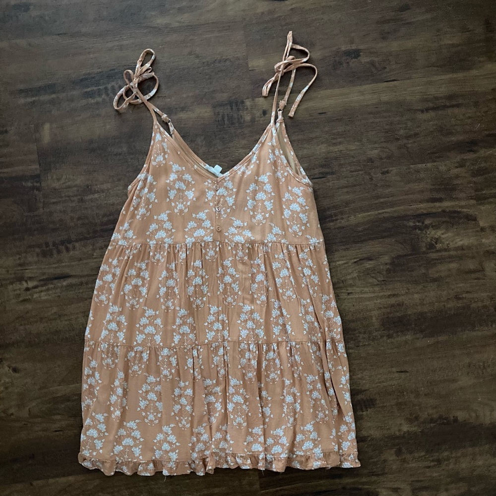 Re:Blu//Pink floral fully lined baby doll dress is from sustainable mate…